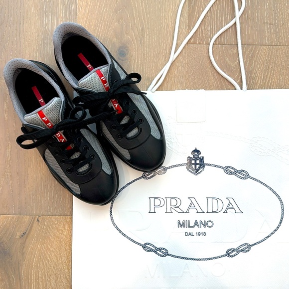 Prada America's Cup Soft rubber and bike fabric sneakers. Size37 made in Italy. - Picture 5 of 5